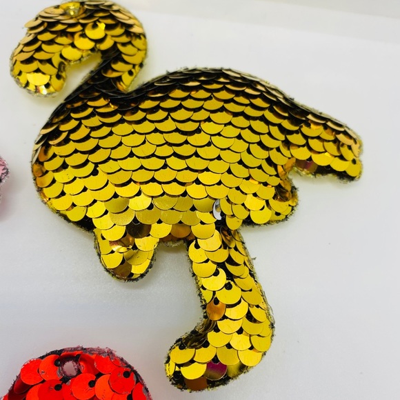 ORNAMENTS FLAMINGOS 🦩 SEQUINS!!!  4 TOTAL - Picture 3 of 14